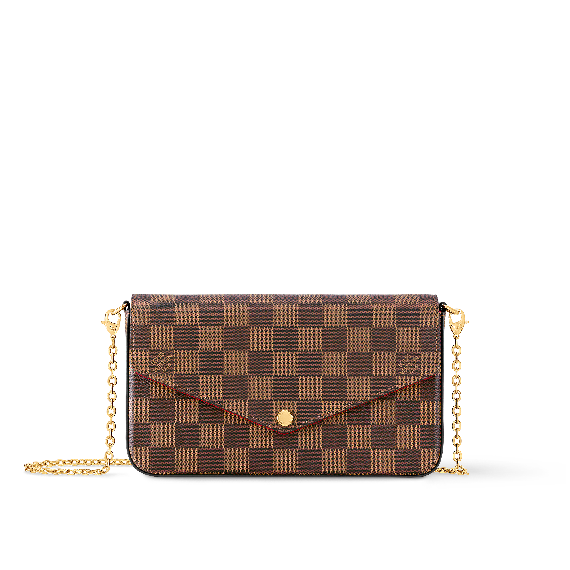 Félicie Pochette Damier Ebène 帆布 in 女士