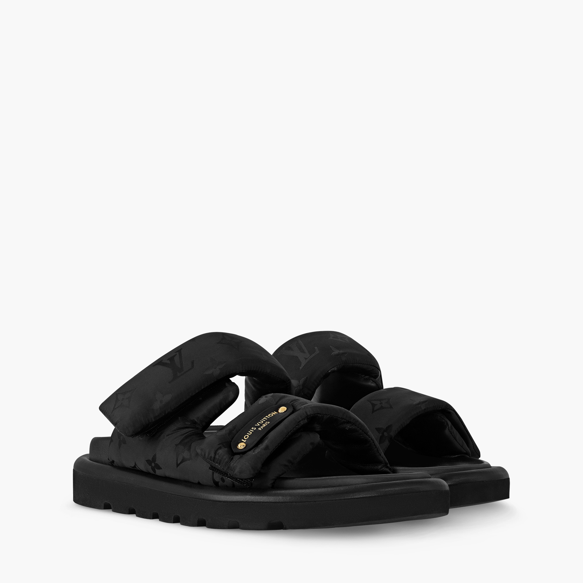 Pool Pillow Comfort Mule Luxury Shoes 1AHNQT Black LOUIS