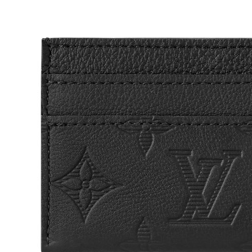 Porte-Cartes Double Monogram Shadow Leather in Bags and Small Leather Goods's Men Small Leather Goods Card Holders for Men collections by Louis Vuitton (Product zoom)