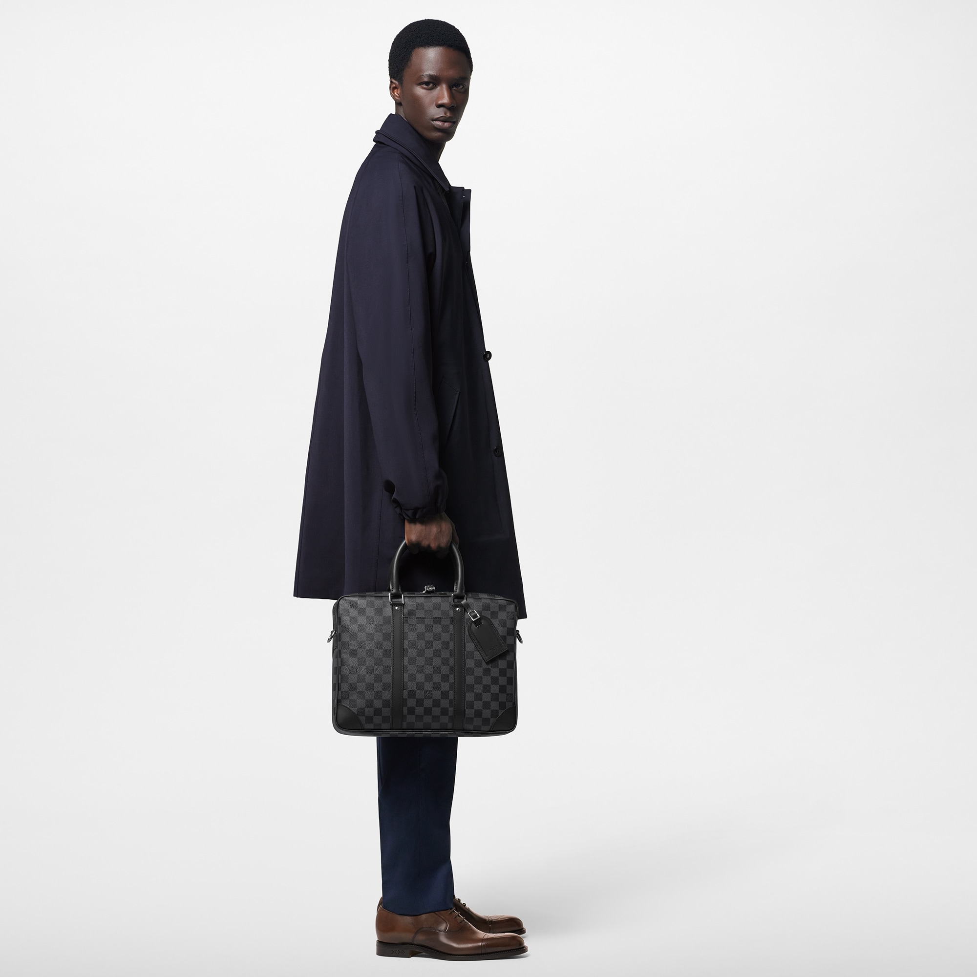 Porte-Documents Voyage NM Damier Graphite Canvas in Men