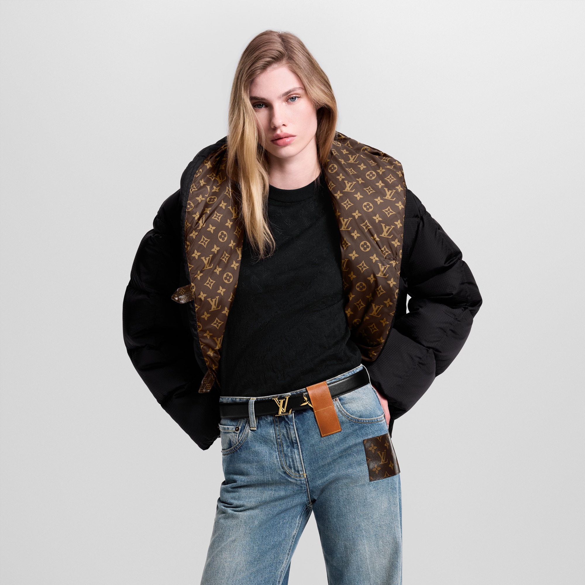 Pretty LV 30毫米雙面皮帶 Monogram 帆布 in 女士