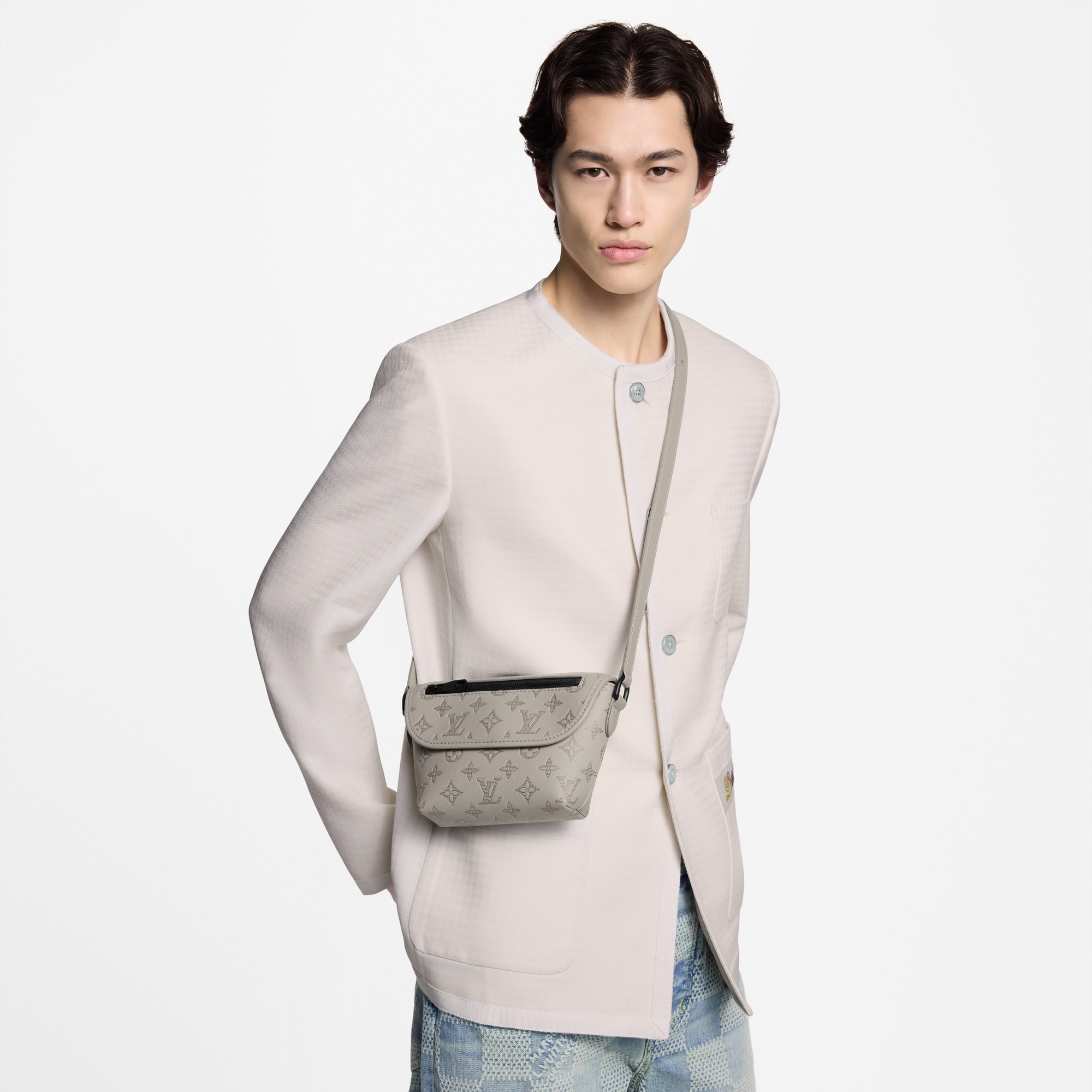 Pulse 可穿戴式銀包 Monogram Shadow 皮革 in 男士