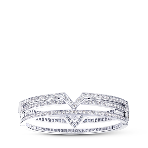 Pure V Bracelet, White Gold and Diamonds in Les Extraordinaires's Jewellery Bracelets collections by Louis Vuitton (Product zoom)