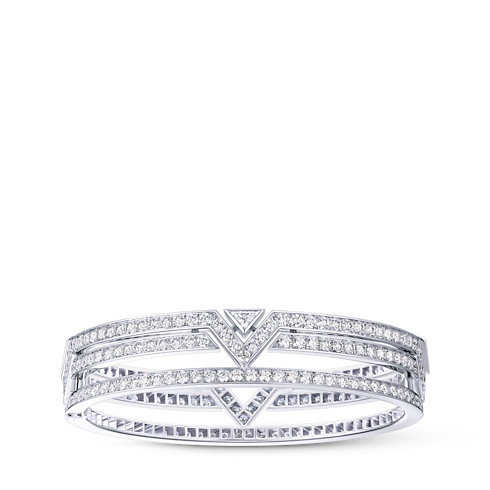 Pure V Bracelet, White Gold and Diamonds in Les Extraordinaires's Jewellery Bracelets collections by Louis Vuitton (Product zoom)