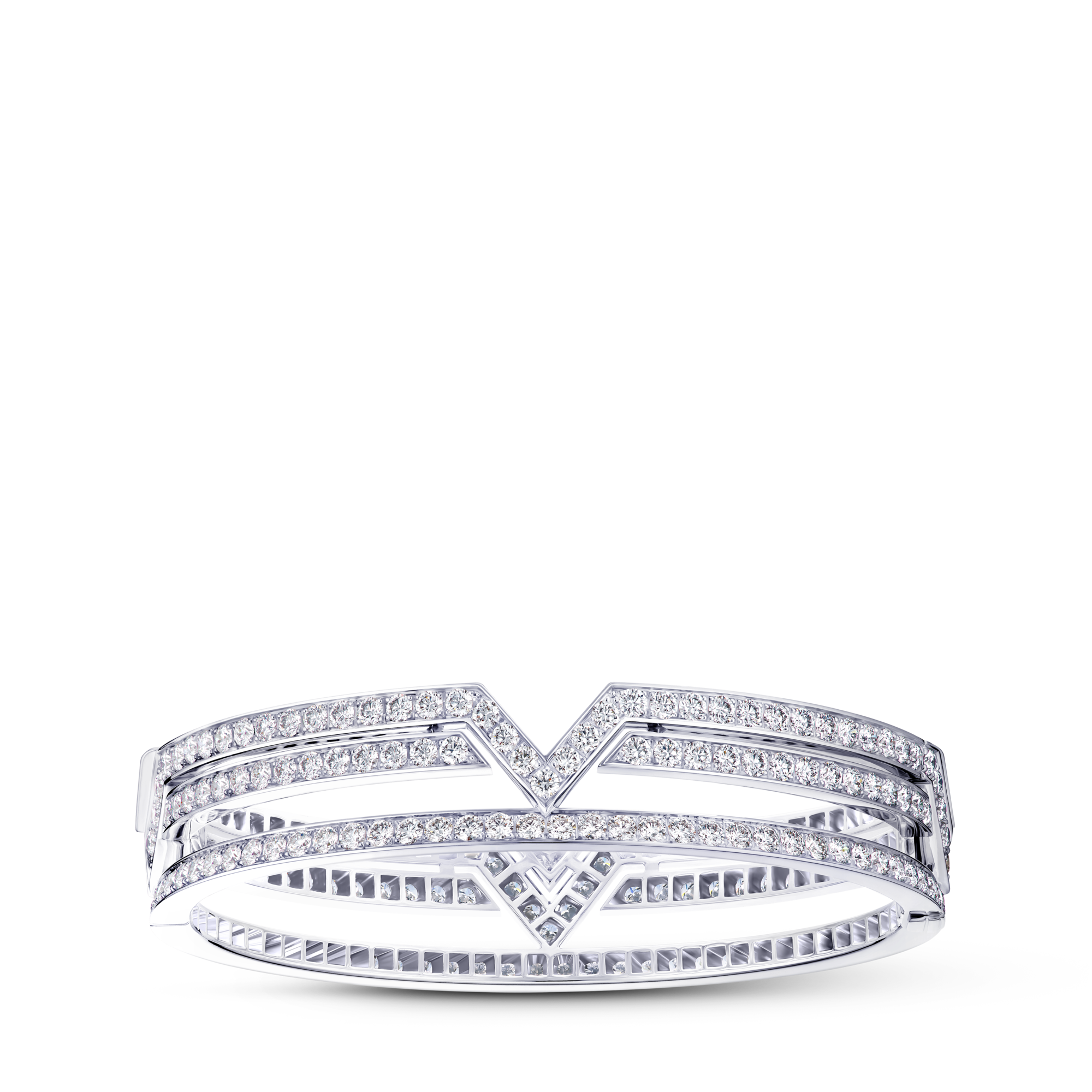 Pure V Bracelet, White Gold and Diamonds  in Les Extraordinaires