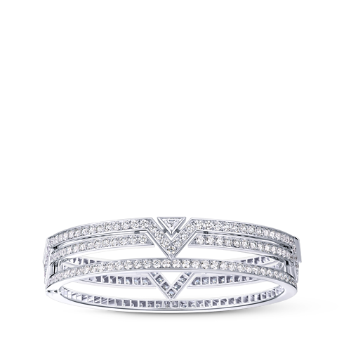 Pure V Bracelet, White Gold and Diamonds in Les Extraordinaires's Jewellery Bracelets collections by Louis Vuitton (Product zoom)