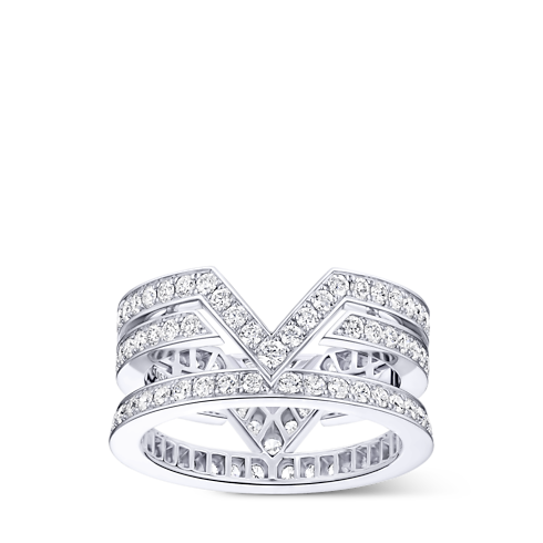 Pure V Ring, White Gold and Diamonds in Les Extraordinaires's Jewellery Rings collections by Louis Vuitton (Product zoom)