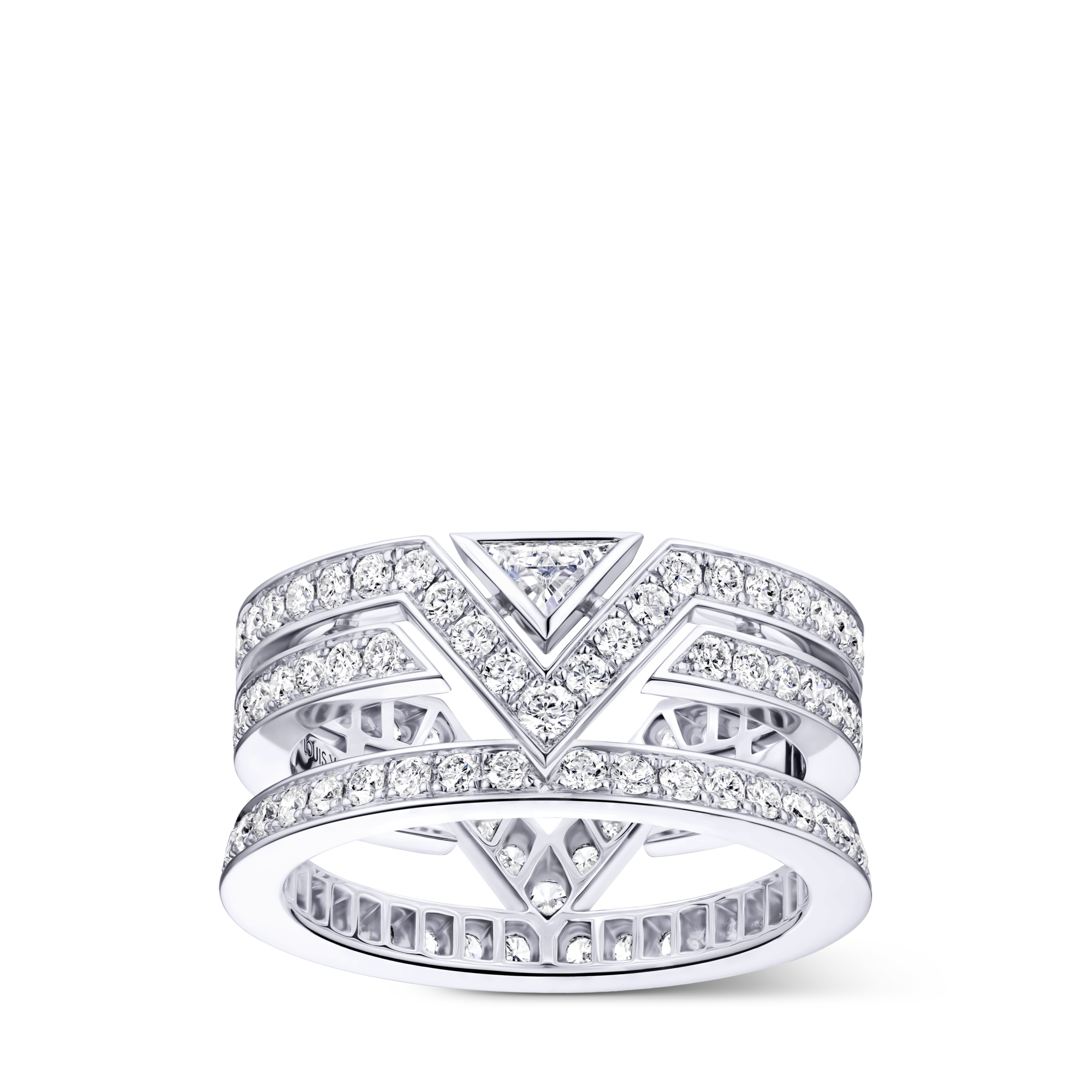 Pure V Ring, White Gold and Diamonds  in Les Extraordinaires