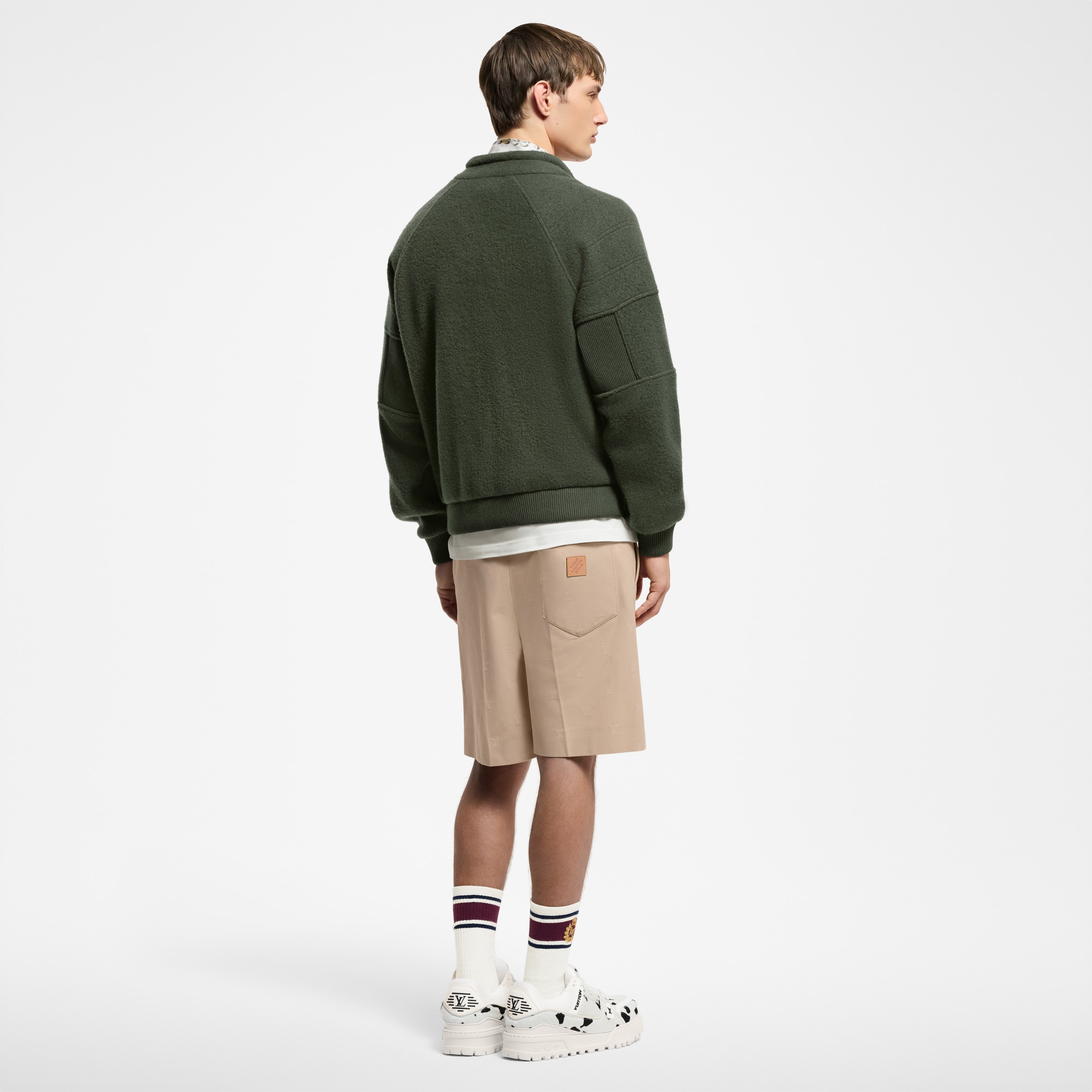 絎縫質感羊毛外套  in 男士