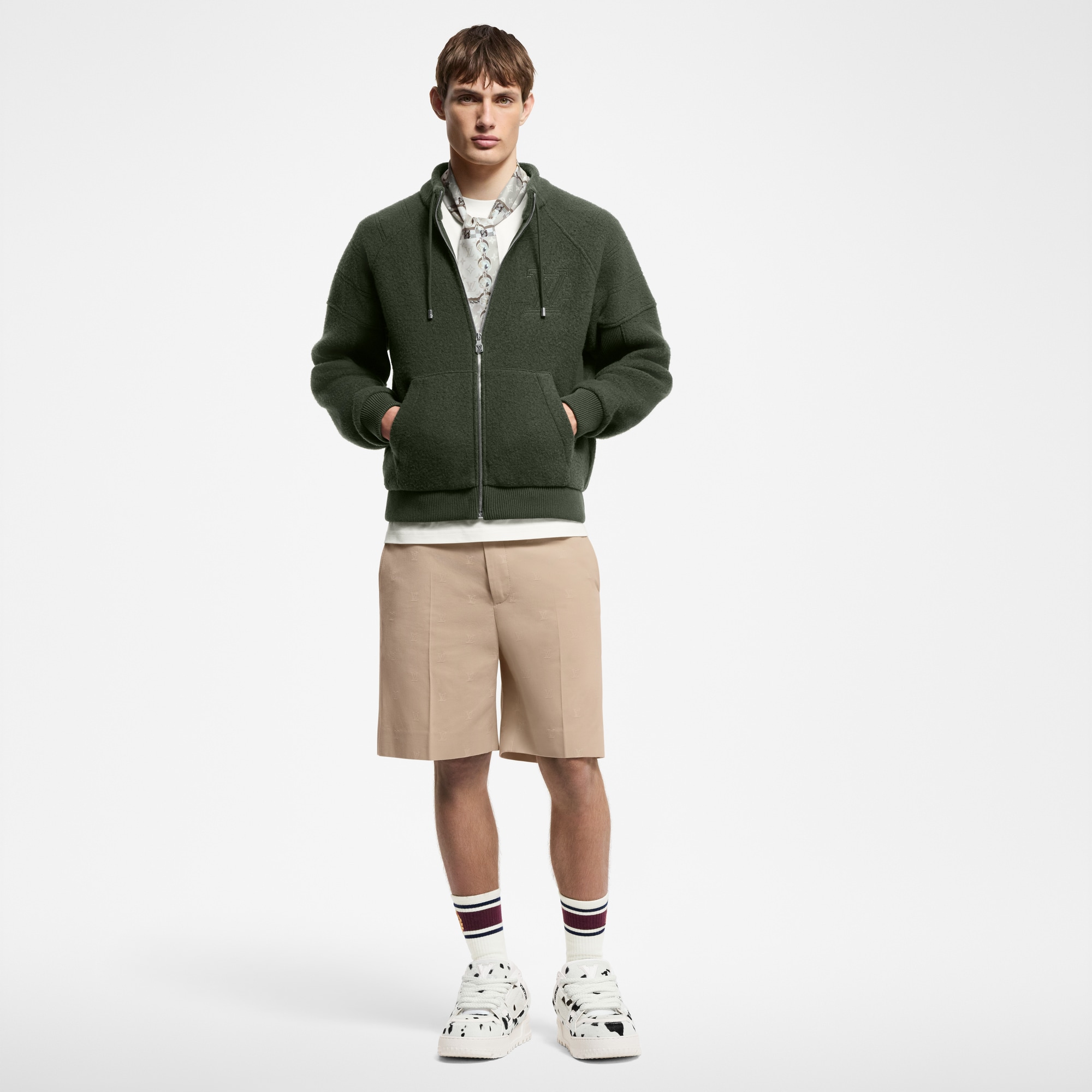 絎縫質感羊毛外套  in 男士