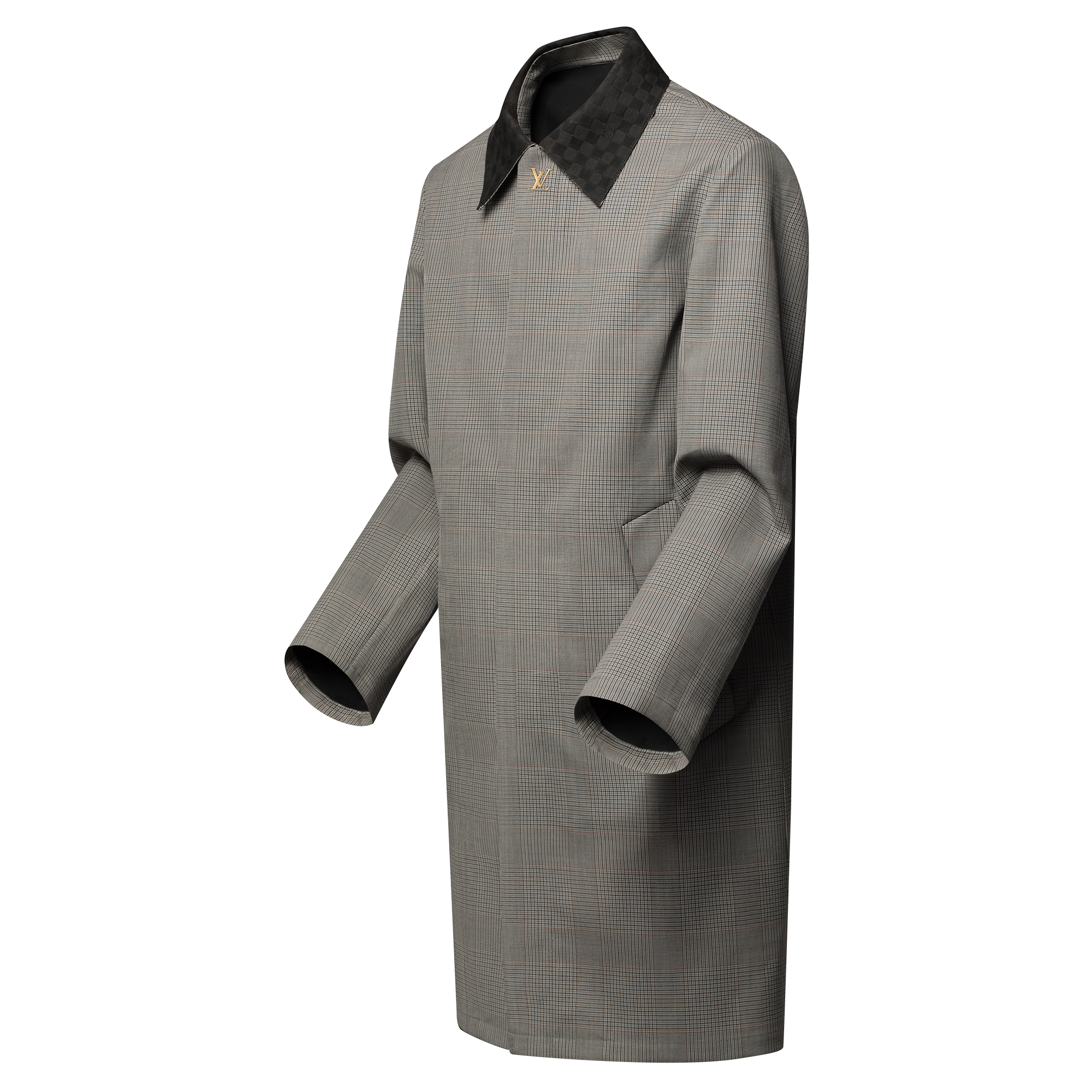 Damier 麂皮衣領雨衣  in 男士