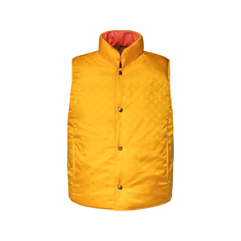 Reversible Monogram Leather Down Gilet other view
