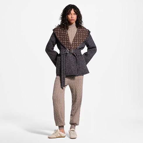 Reversible Short Hooded Wrap Coat in Women's Ready to Wear Coats and Jackets collections by Louis Vuitton (Product zoom)