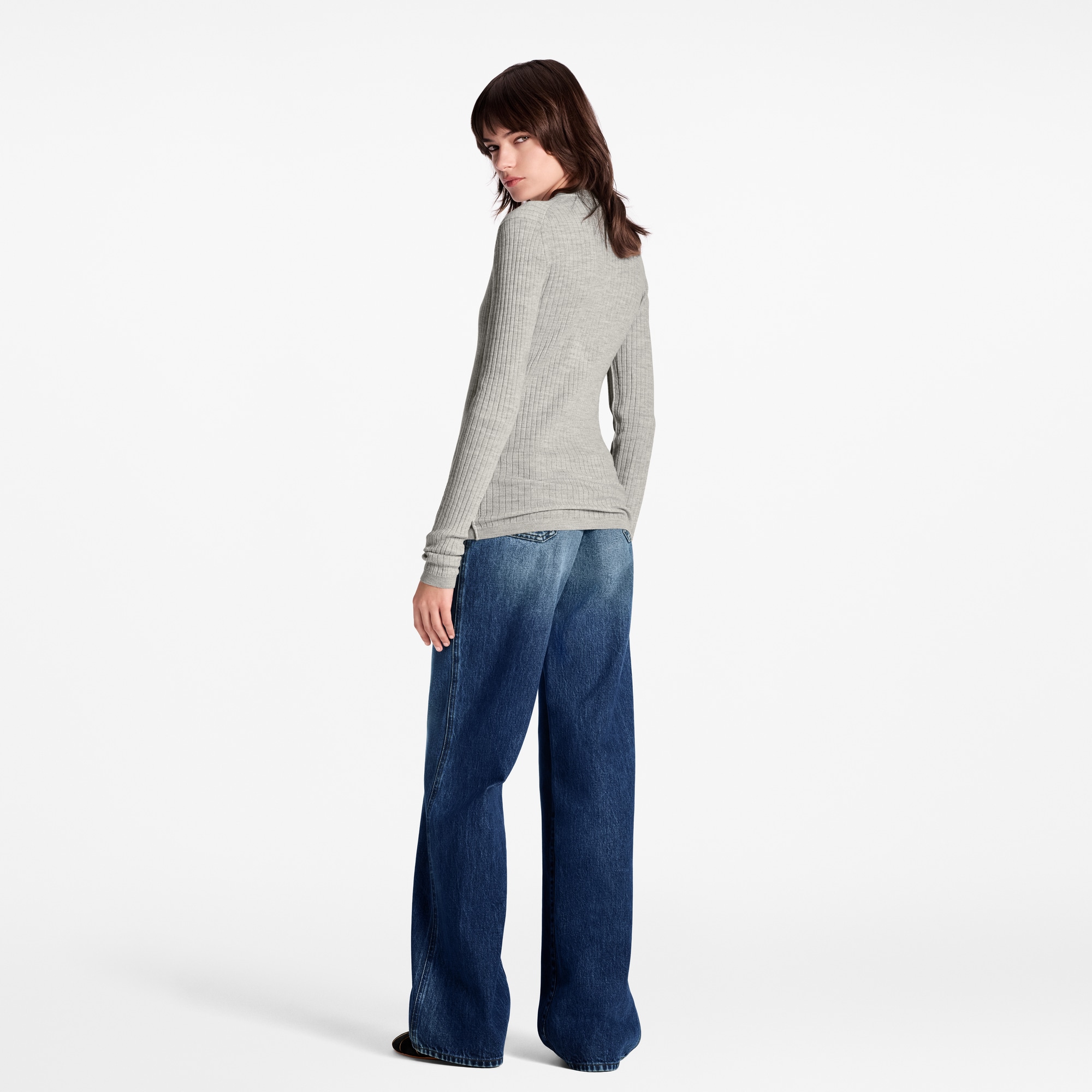 Ribbed Knit Cardigan  in Women