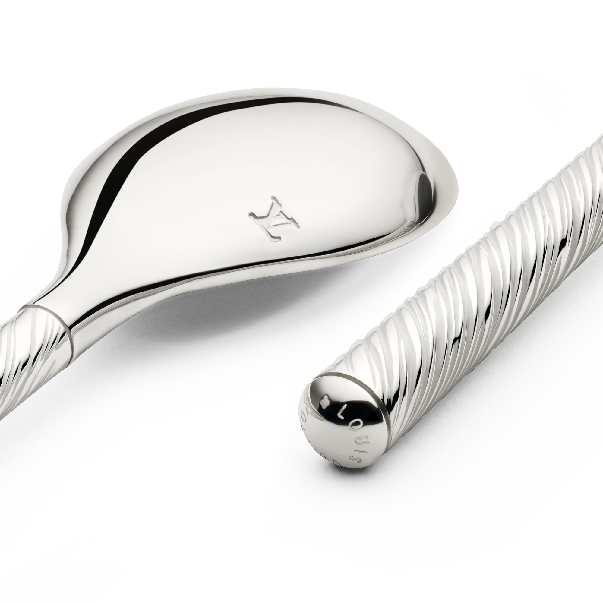 Rivet Epi Set Of 6 Espresso Spoon Epi Leather in Trunks, Travel and Home