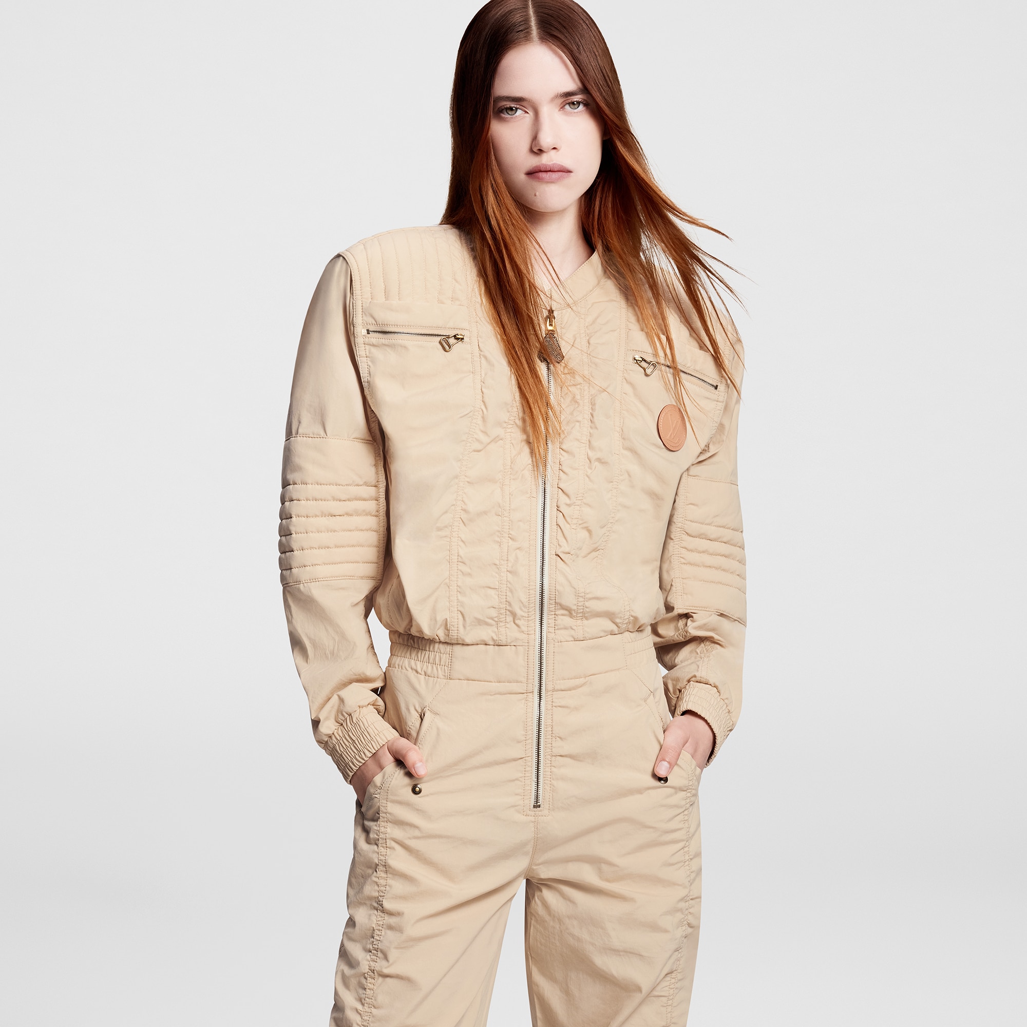 皺褶飛行員連身衣  in 女士