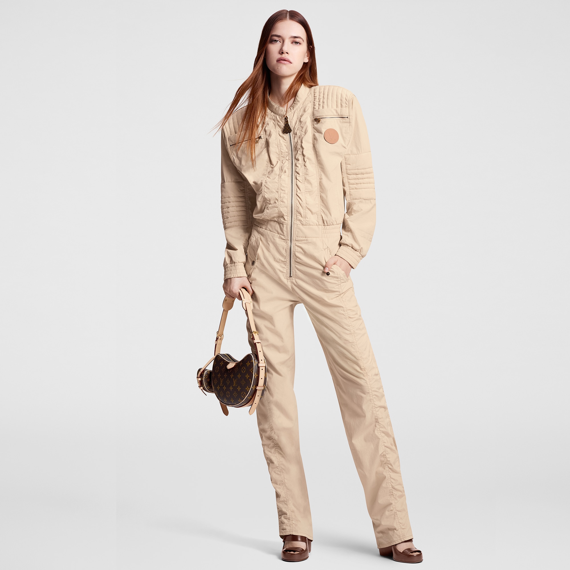 皺褶飛行員連身衣  in 女士