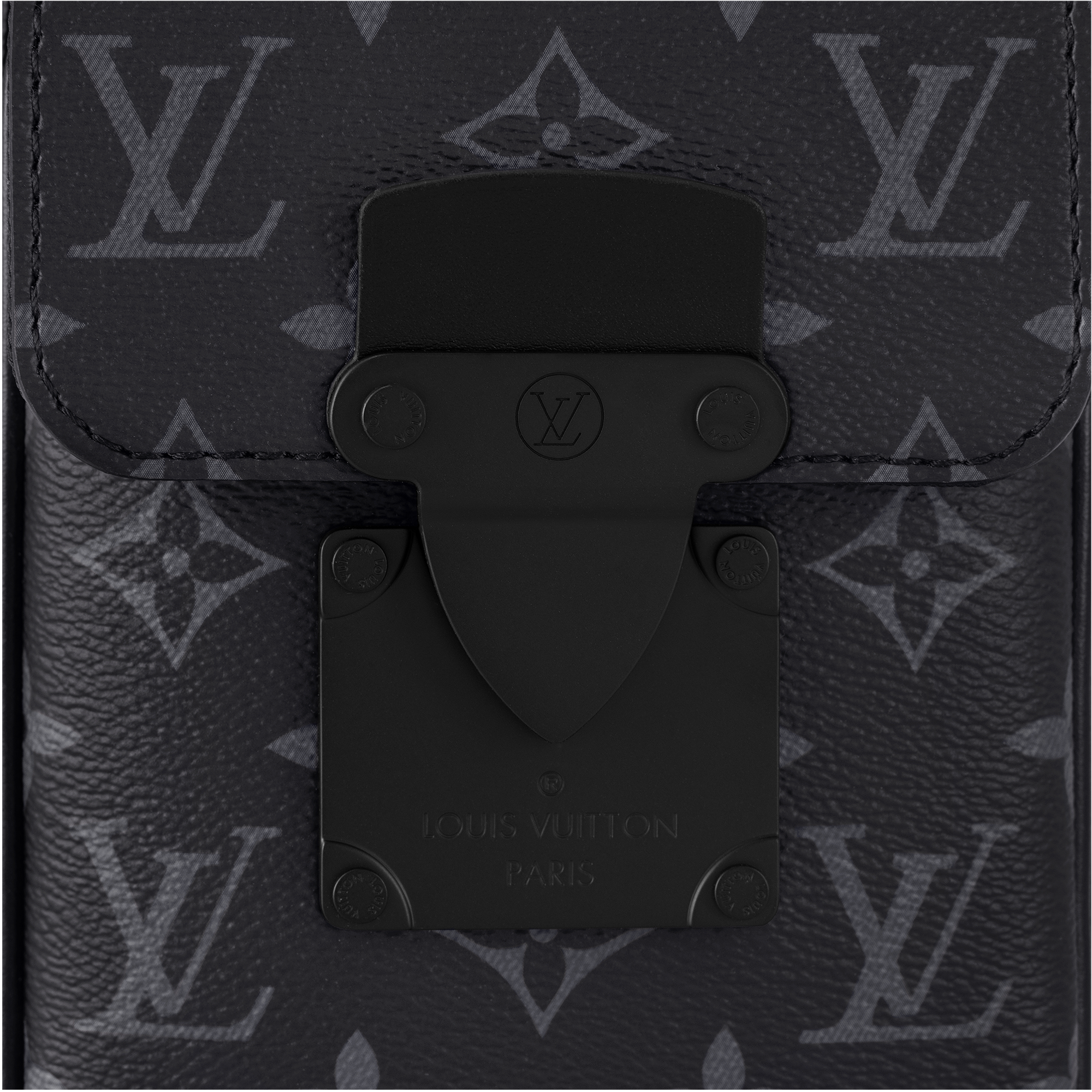 S-Lock Vertical Wearable Wallet Monogram Eclipse Canvas in Men