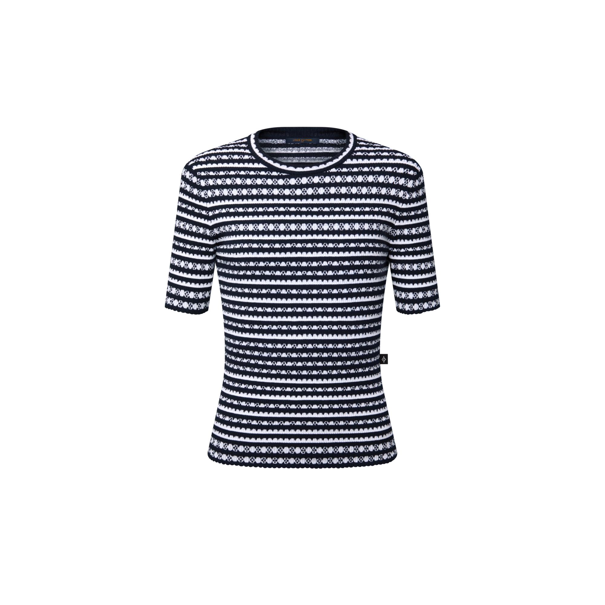 荷葉邊條紋針織上衣  in 女士