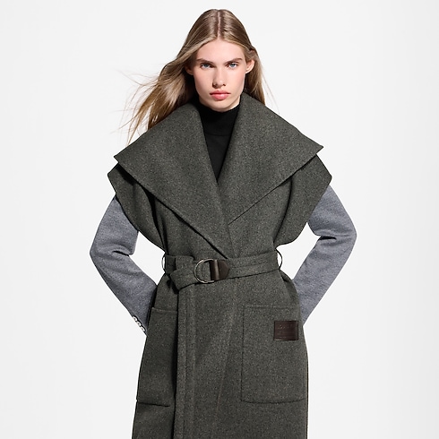 Shawl Collar Sleeveless Wrap Coat in Women's Ready to Wear Coats and Jackets collections by Louis Vuitton (Product zoom)