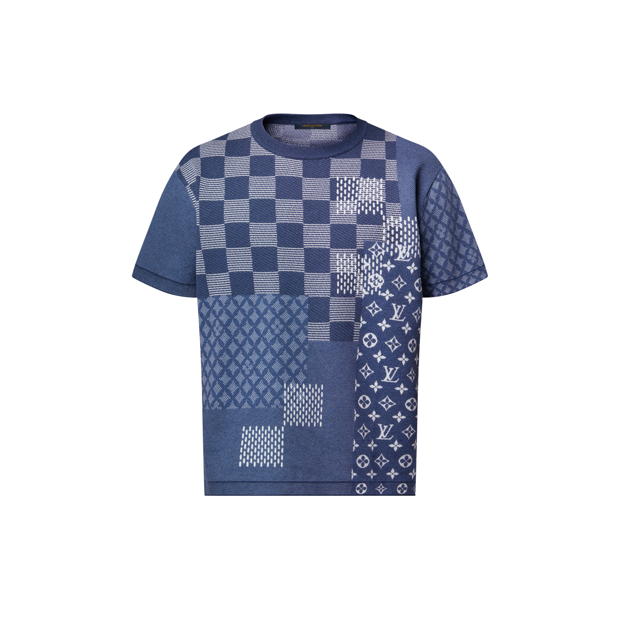 Short-Sleeved Knitted Crewneck  in Men