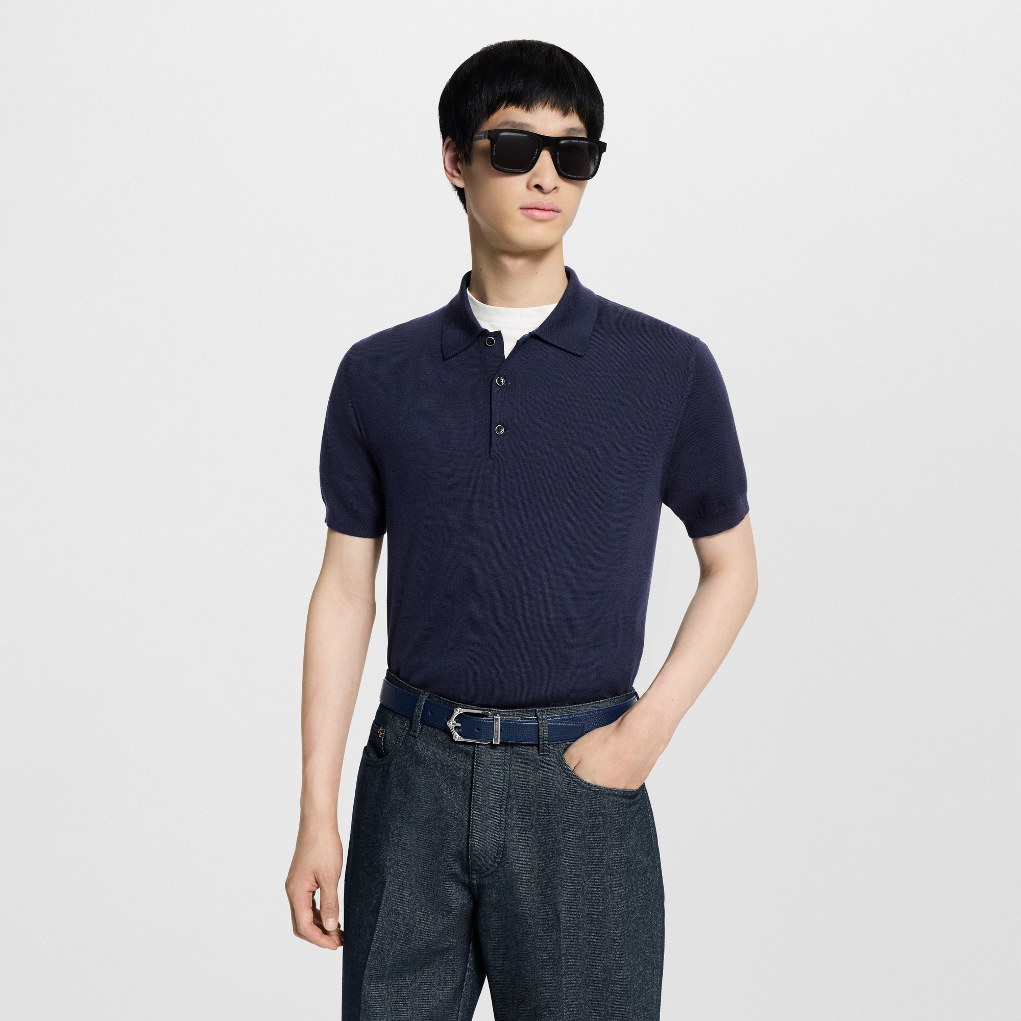 Signature Silk-Blend Short-Sleeved Polo Shirt  in Men