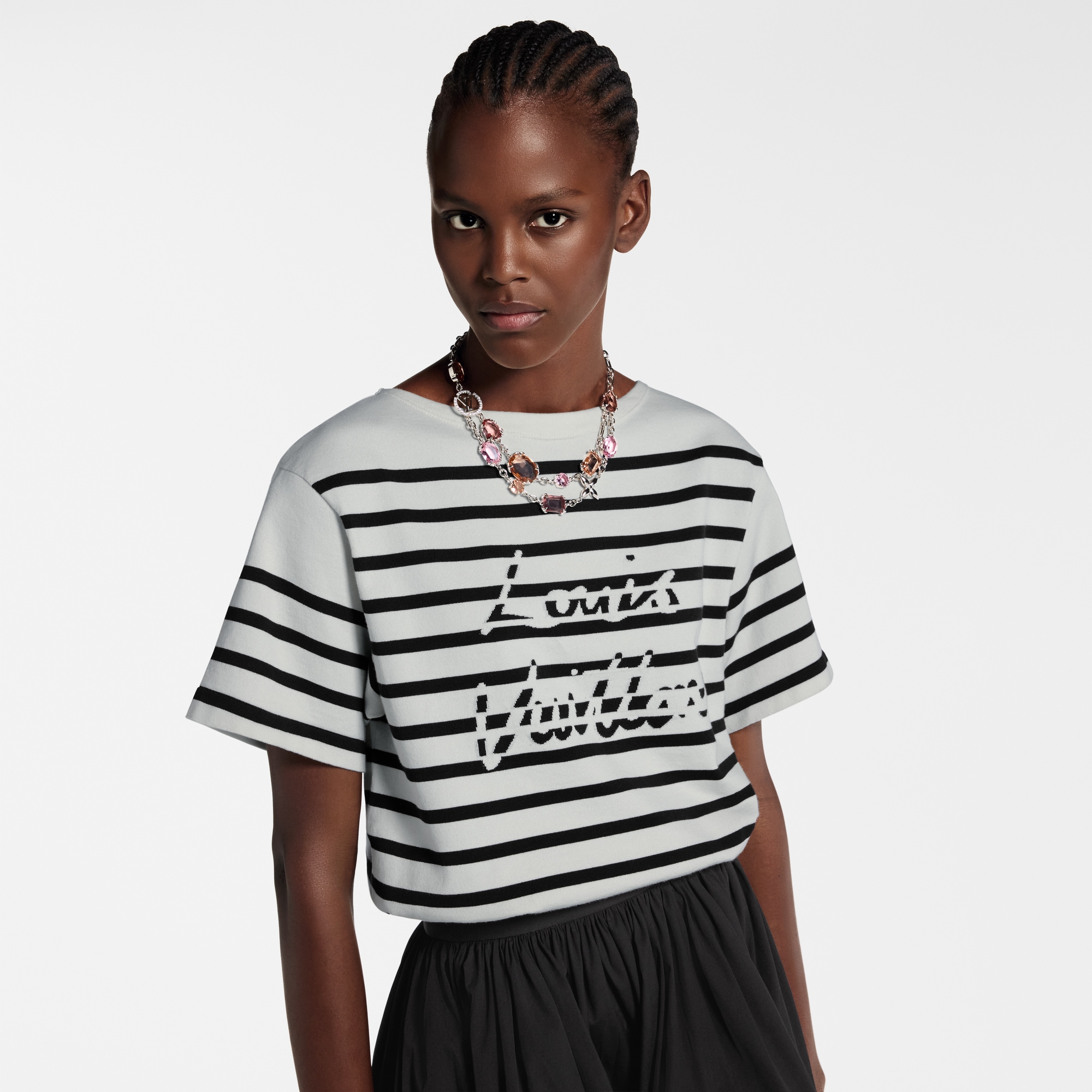 標誌條紋針織上衣  in 女士