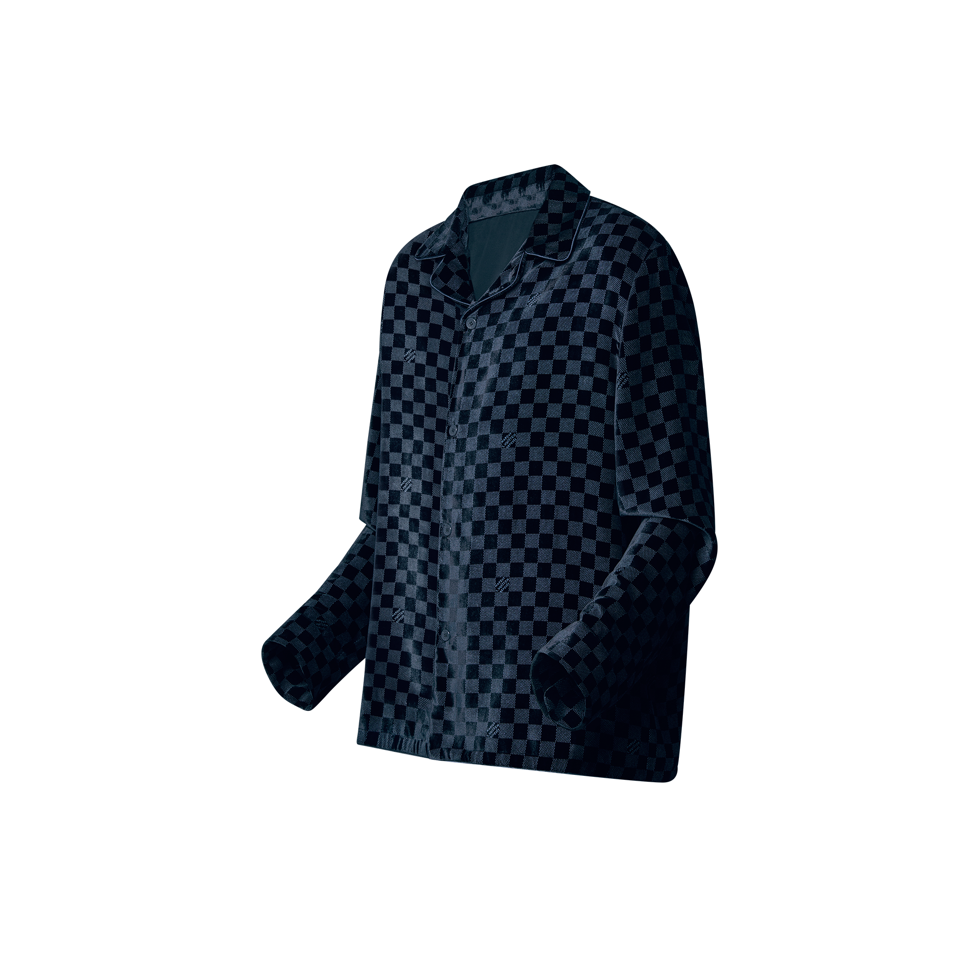 Silk-Blend Velvet Long-Sleeved Evening Overshirt  in Men