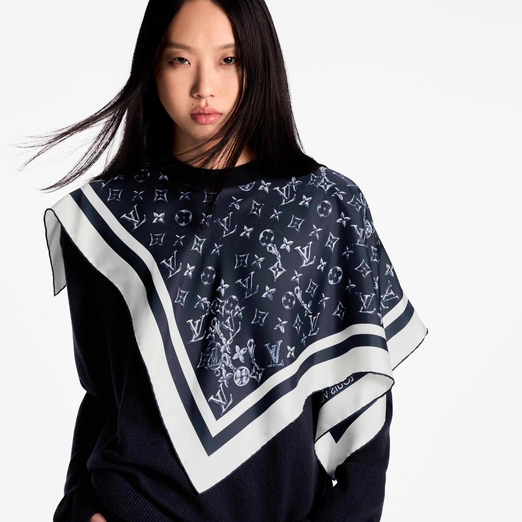 絲質嵌飾山羊絨套頭衫  in 女士