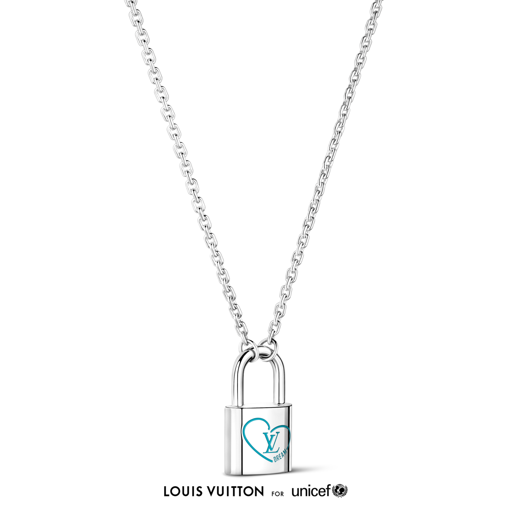 Silver Lockit x Felix Pendant, Sterling Silver and Blue Lacquer  in Jewellery