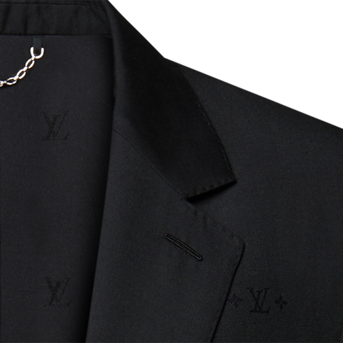 Single-Breasted Jacquard Gaston Jacket in Men's New In Men } collections by Louis Vuitton (Product zoom)