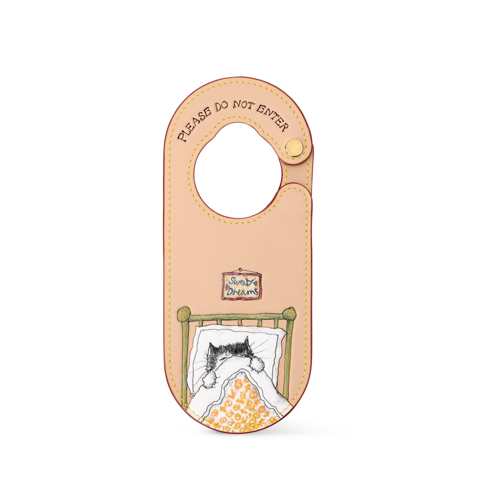 Sleeping Cat Door Sign Bag Charm . in Women