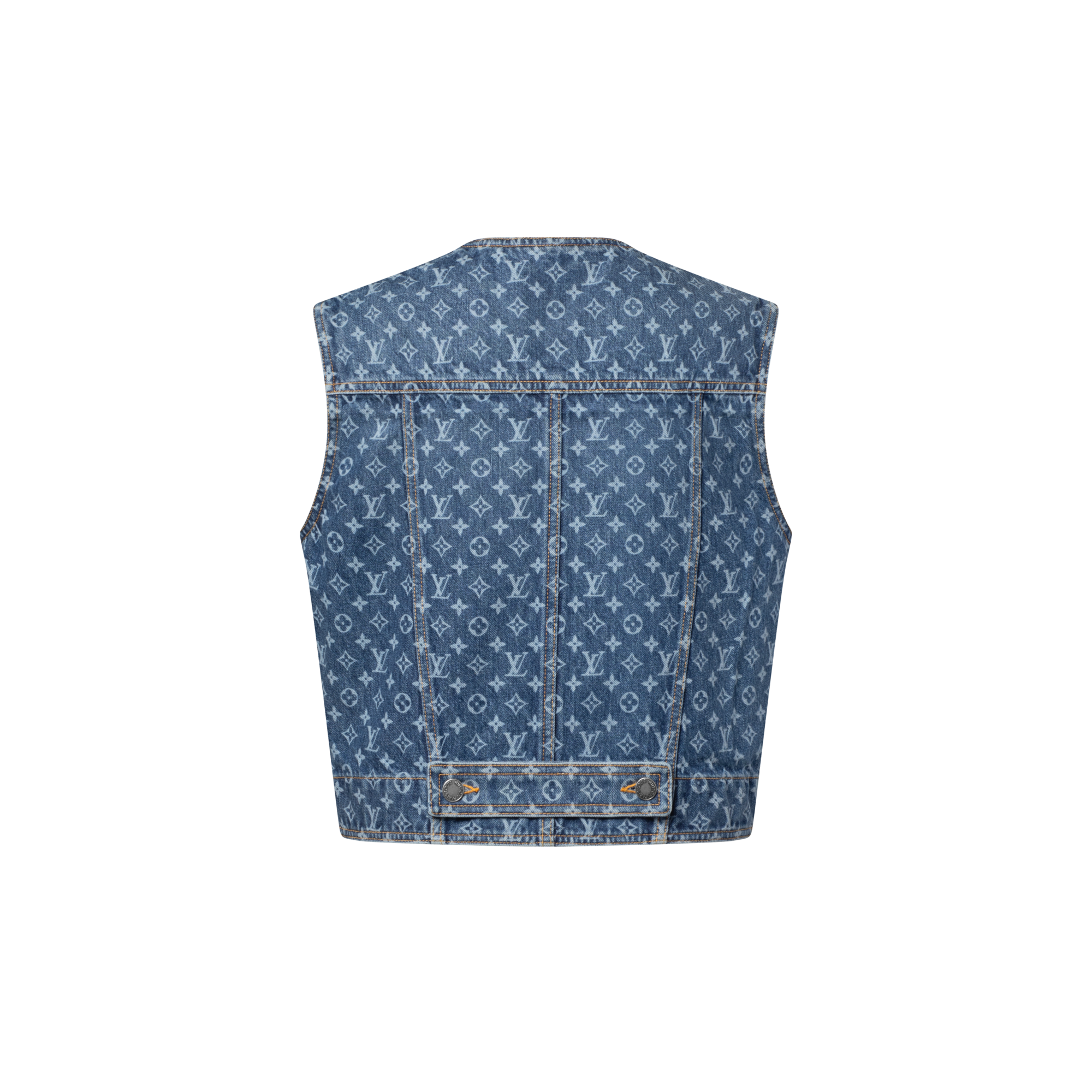 Sleeveless Monogram Denim Jacket  in Women