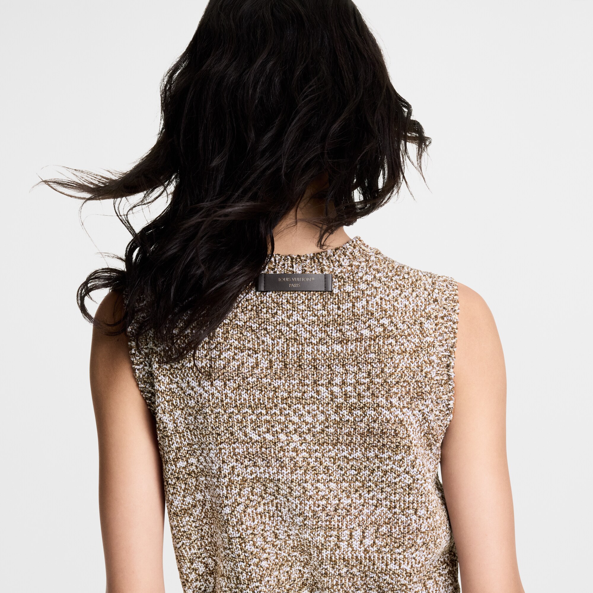 Sleeveless Tweed Knit Pullover  in Women