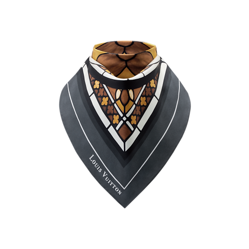 Stained Glass Flower Silk Square . in Men's Accessories Silk and Bandanas collections by Louis Vuitton (Product zoom)