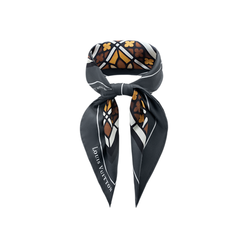 Stained Glass Flower Silk Square . in Men's Accessories Silk and Bandanas collections by Louis Vuitton (Product zoom)