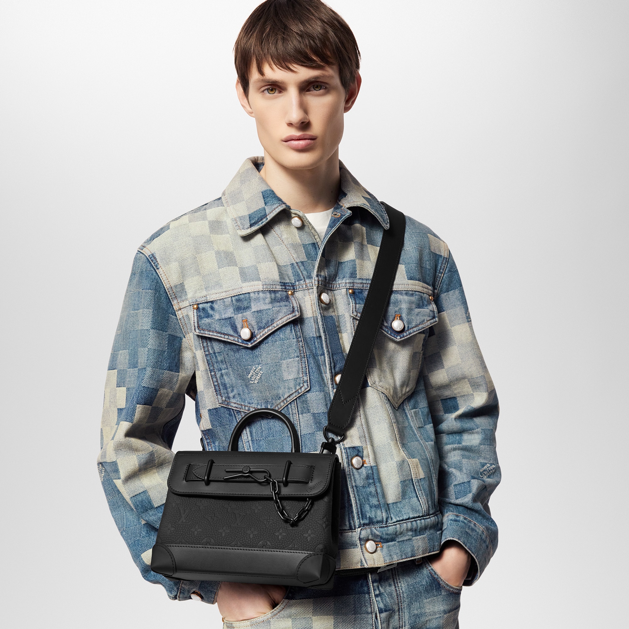 Steamer PM Monogram Taurillon 皮革 in 男士