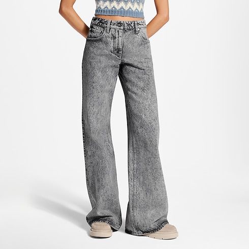 Stonewashed Flare Jeans in Women's Ready to Wear Pants and Shorts collections by Louis Vuitton (Product zoom)