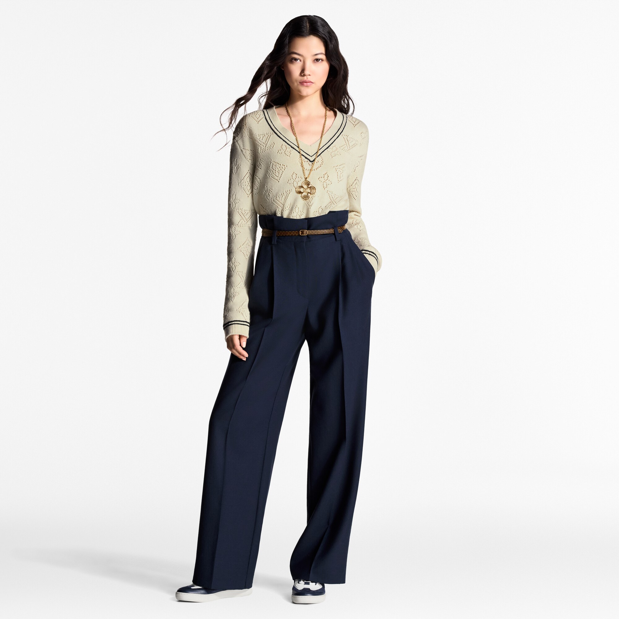 Stripe Accent Pullover  in Women