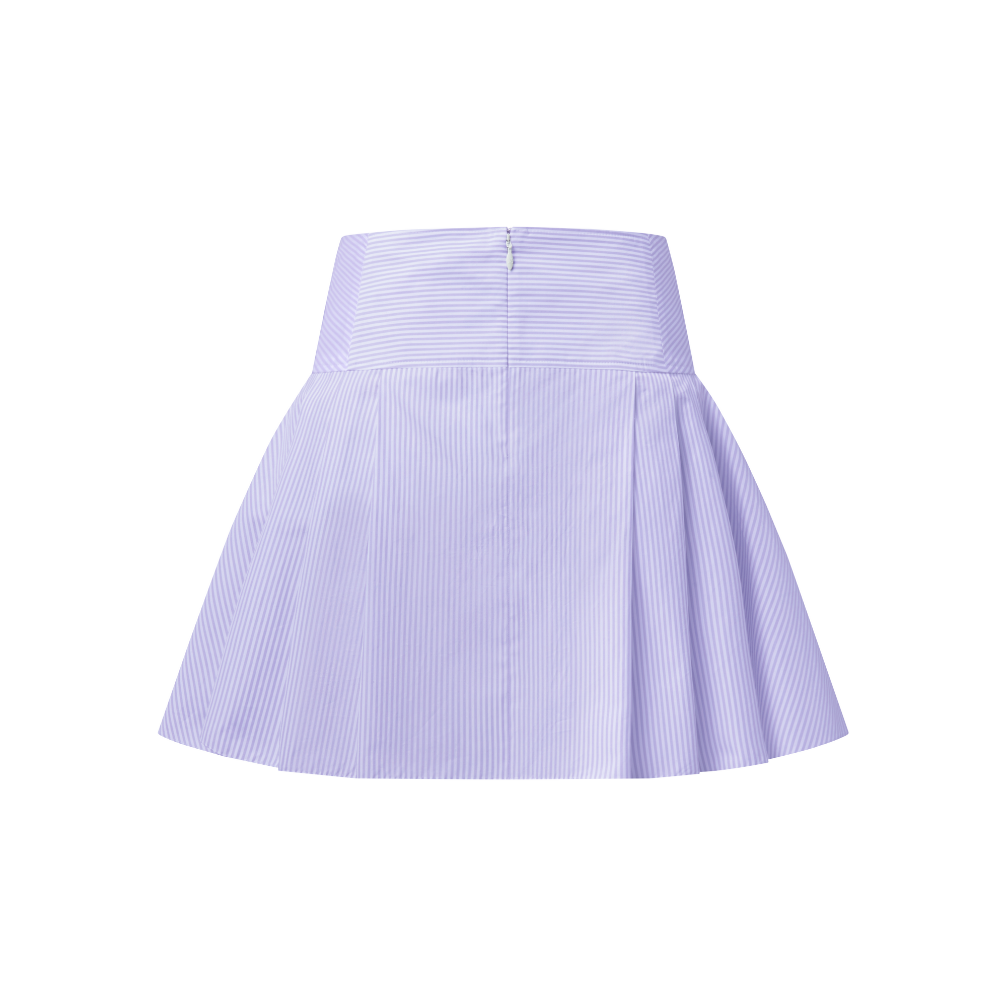 Striped Hammered Button Skirt  in Women