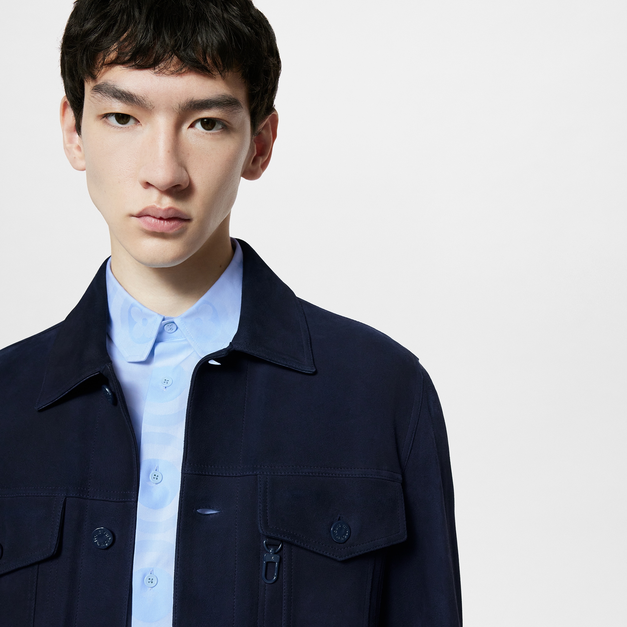 Suede Denim Jacket  in Men