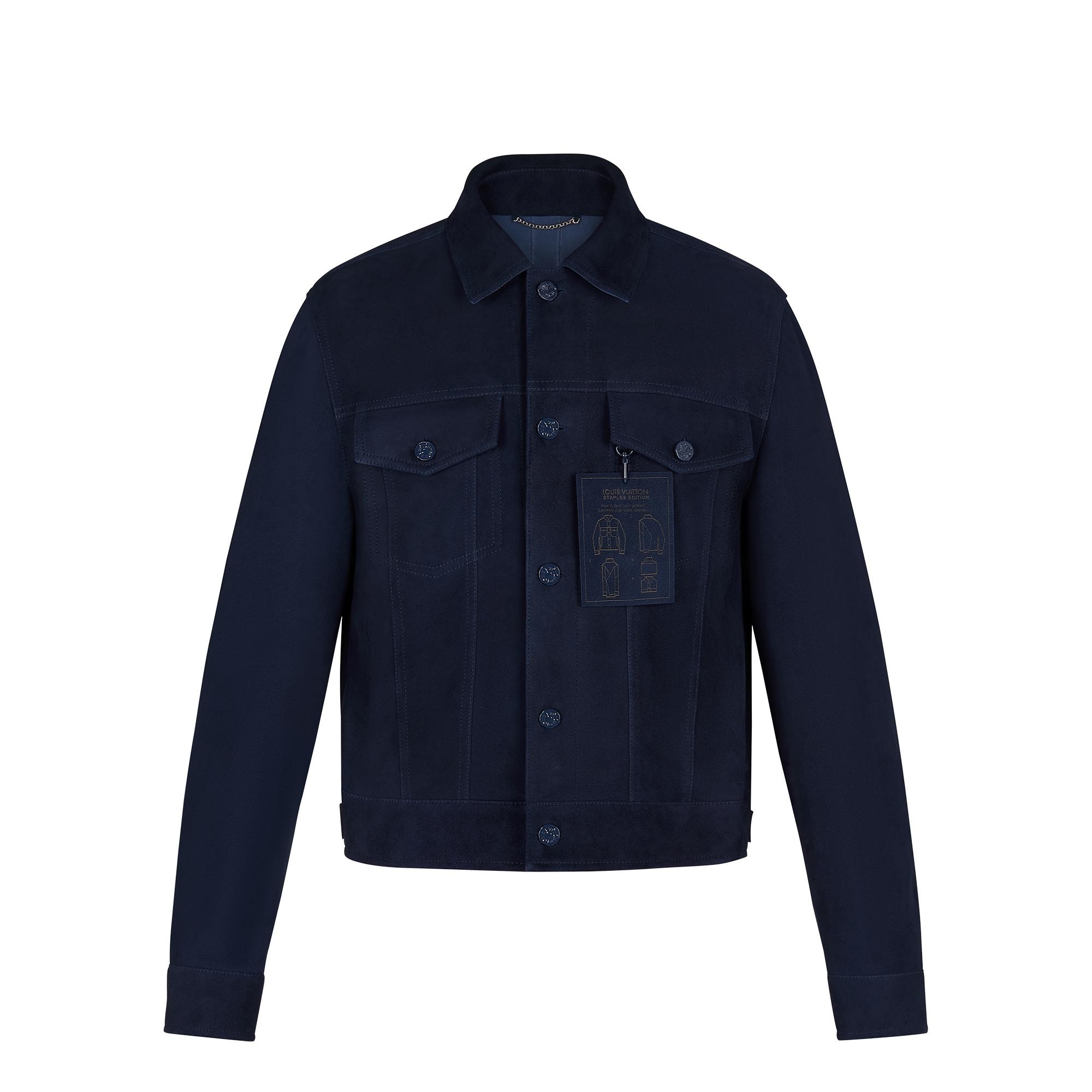 Suede Denim Jacket  in Men
