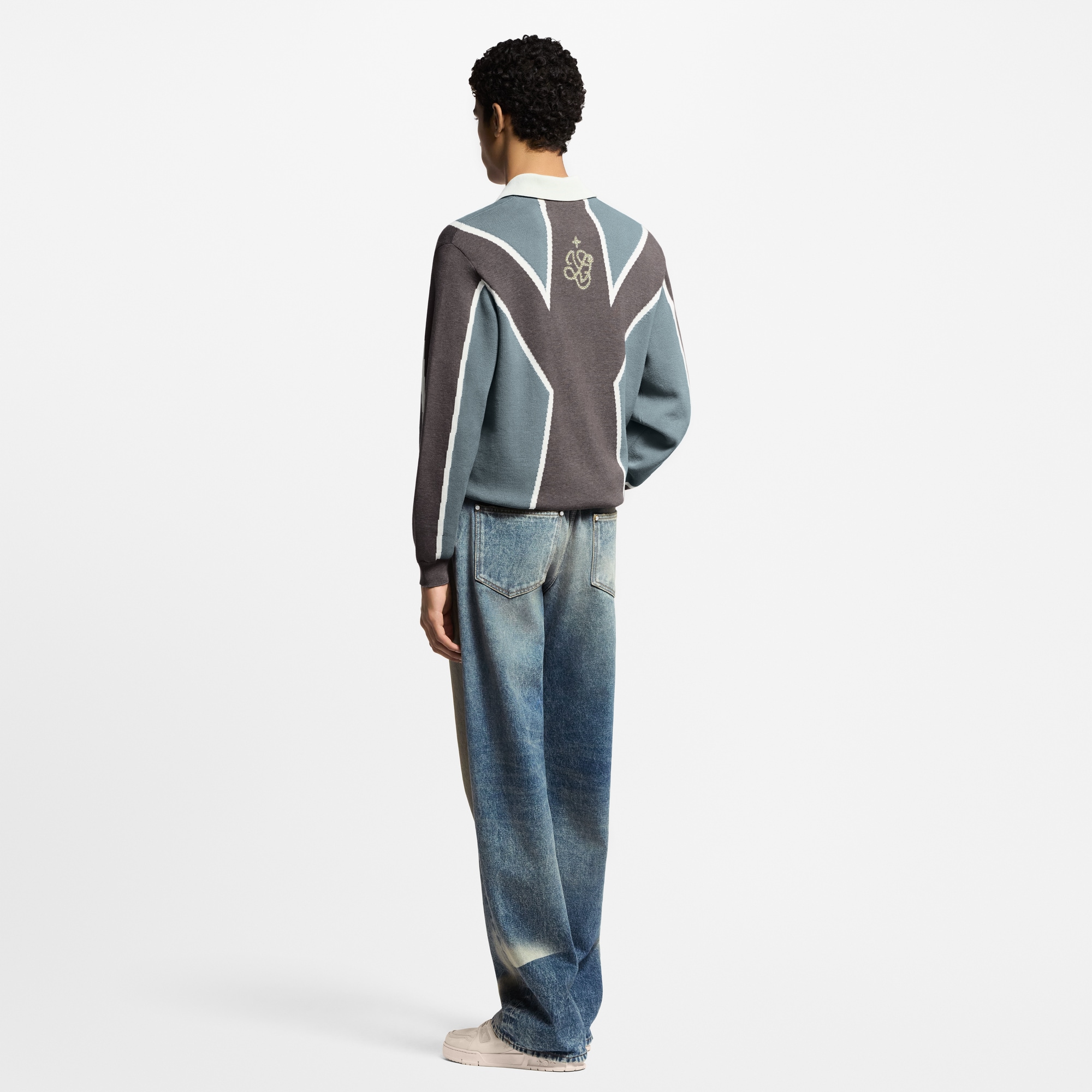 Sunfaded Effect Denim Skate Pants  in Men