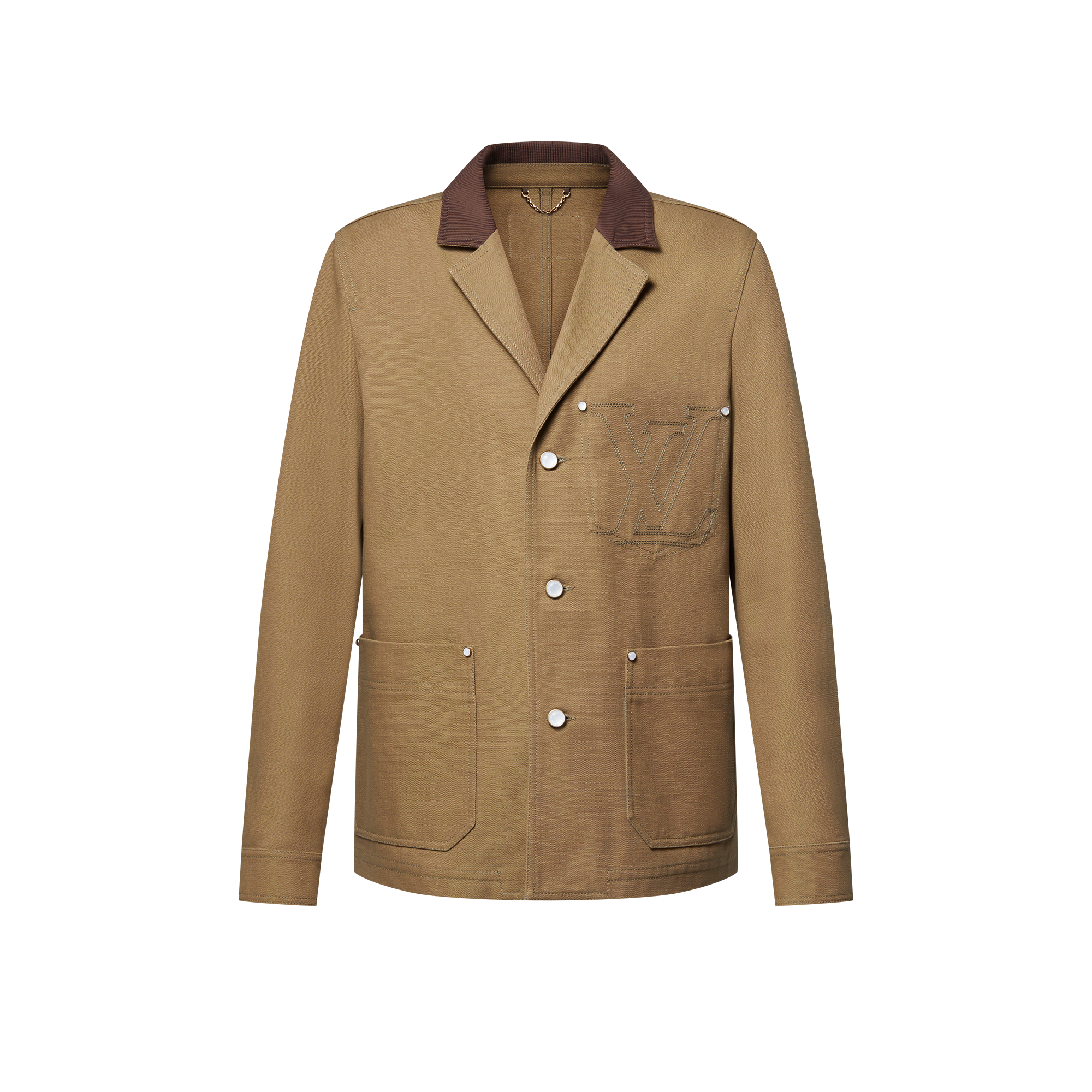 西裝剪裁工裝風棉質帆布外套  in 男士