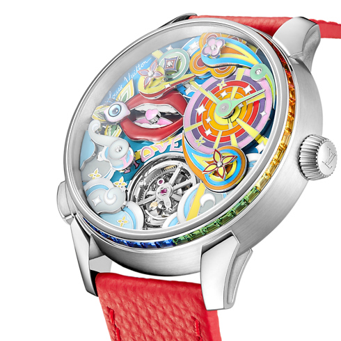 Tambour Arty Automata, Automatic, 42mm, White Gold side view