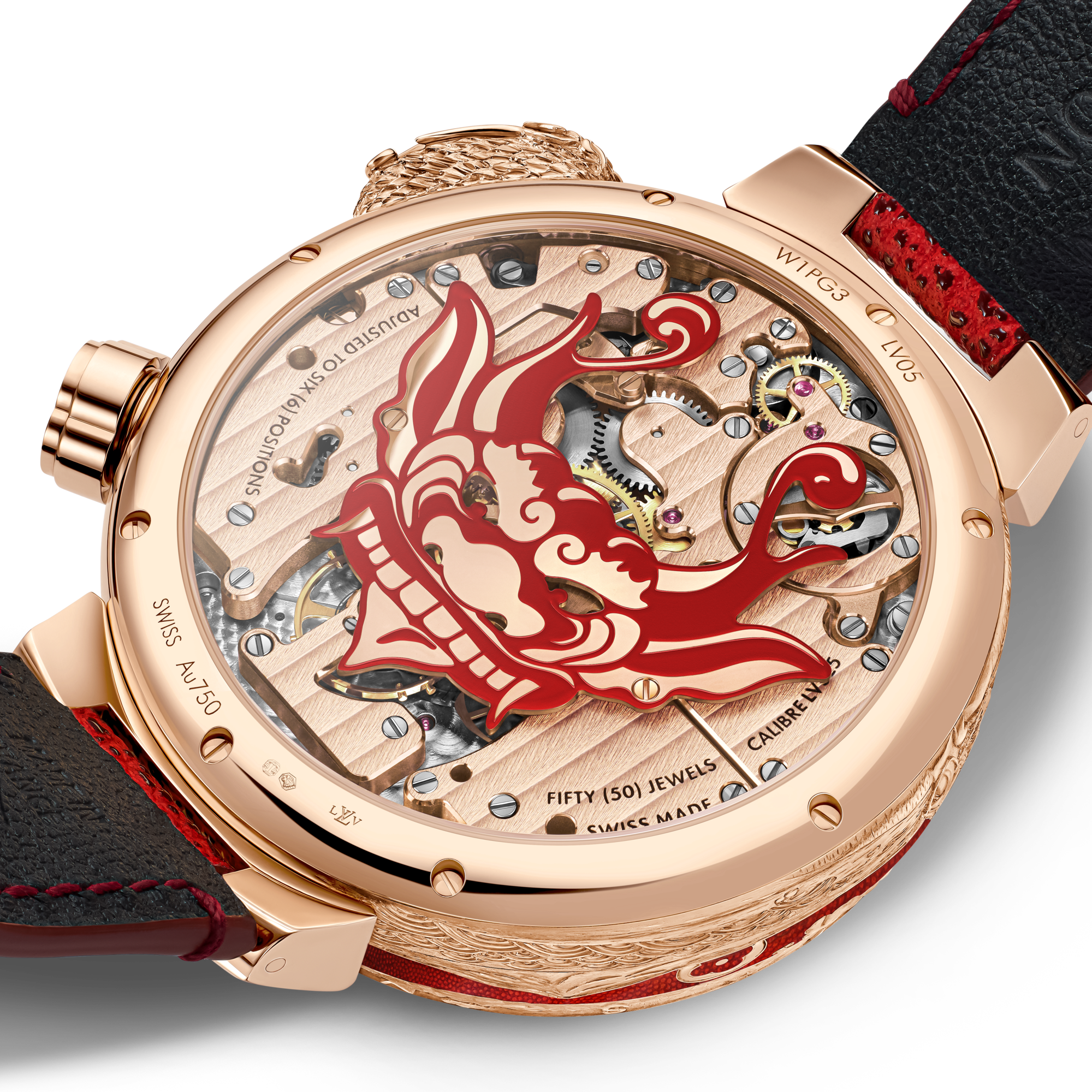 Tambour Bushido Automata，手動上鍊，46.8毫米，玫瑰K金  in 腕錶系列