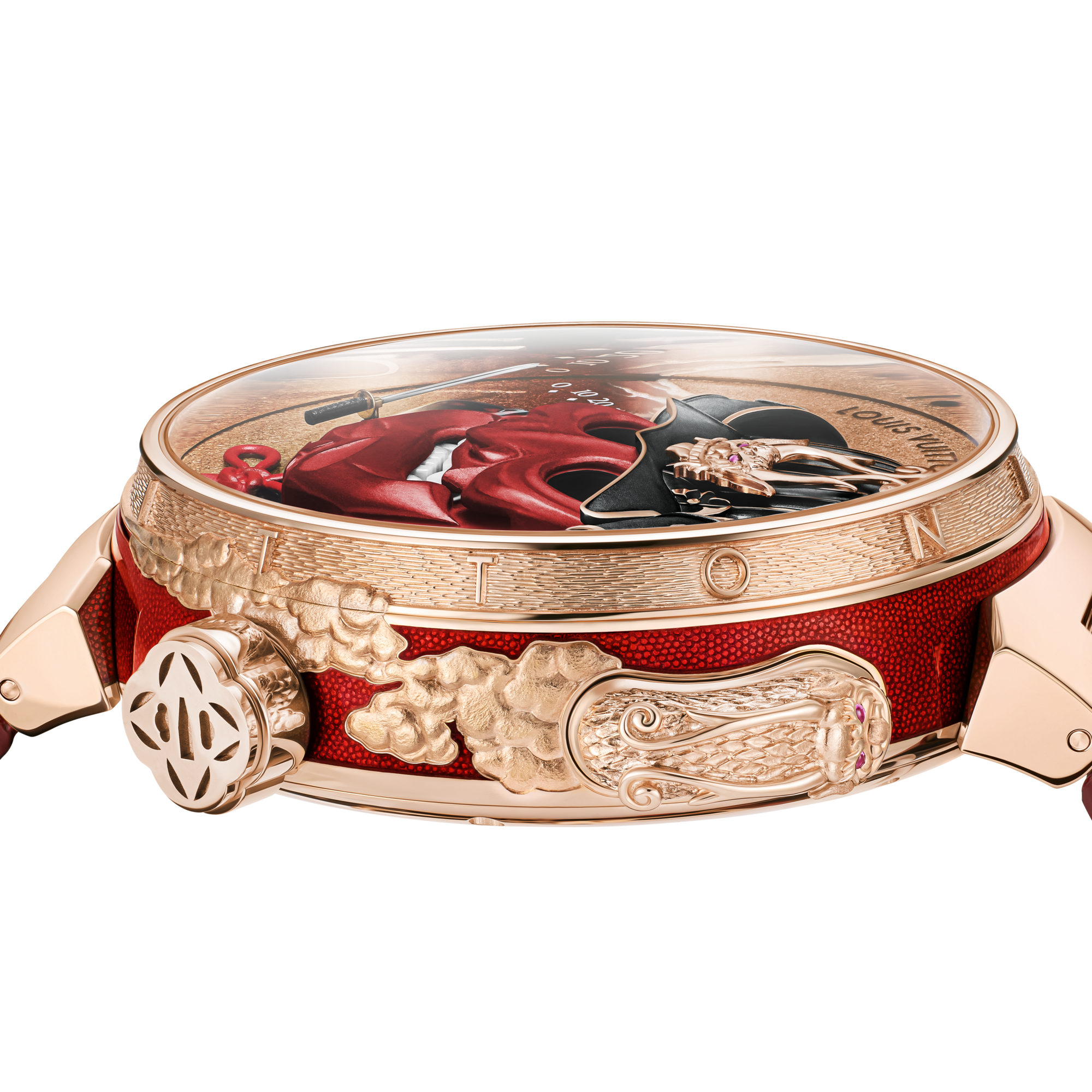 Tambour Bushido Automata，手動上鍊，46.8毫米，玫瑰K金  in 腕錶系列