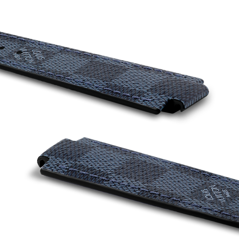 Tambour Damier Cobalt Canvas Strap in Watches's Watches Collections Watch straps collections by Louis Vuitton (Product zoom)