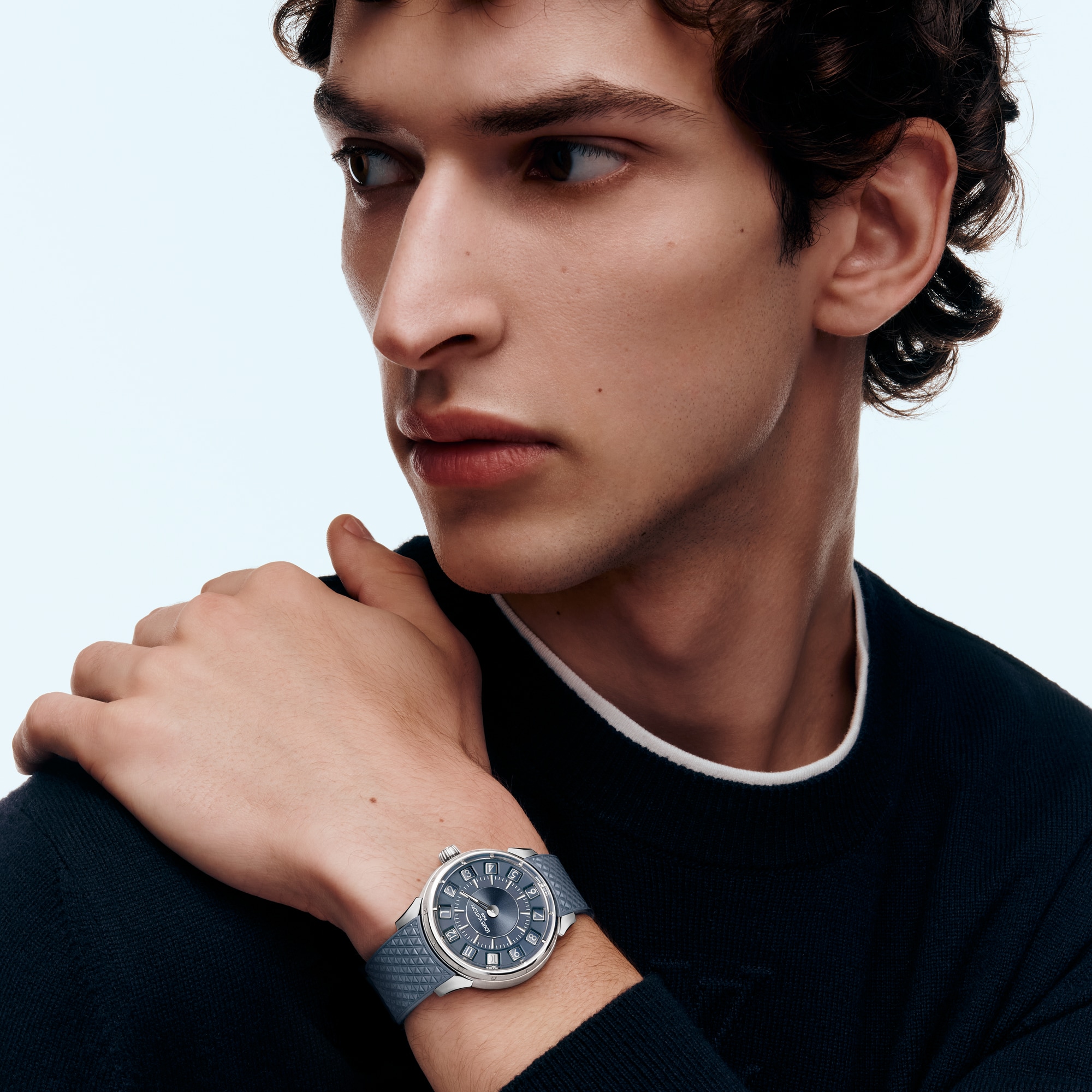 Tambour Taiko Spin Time, Automatic, 39.5mm, White gold  in Watches