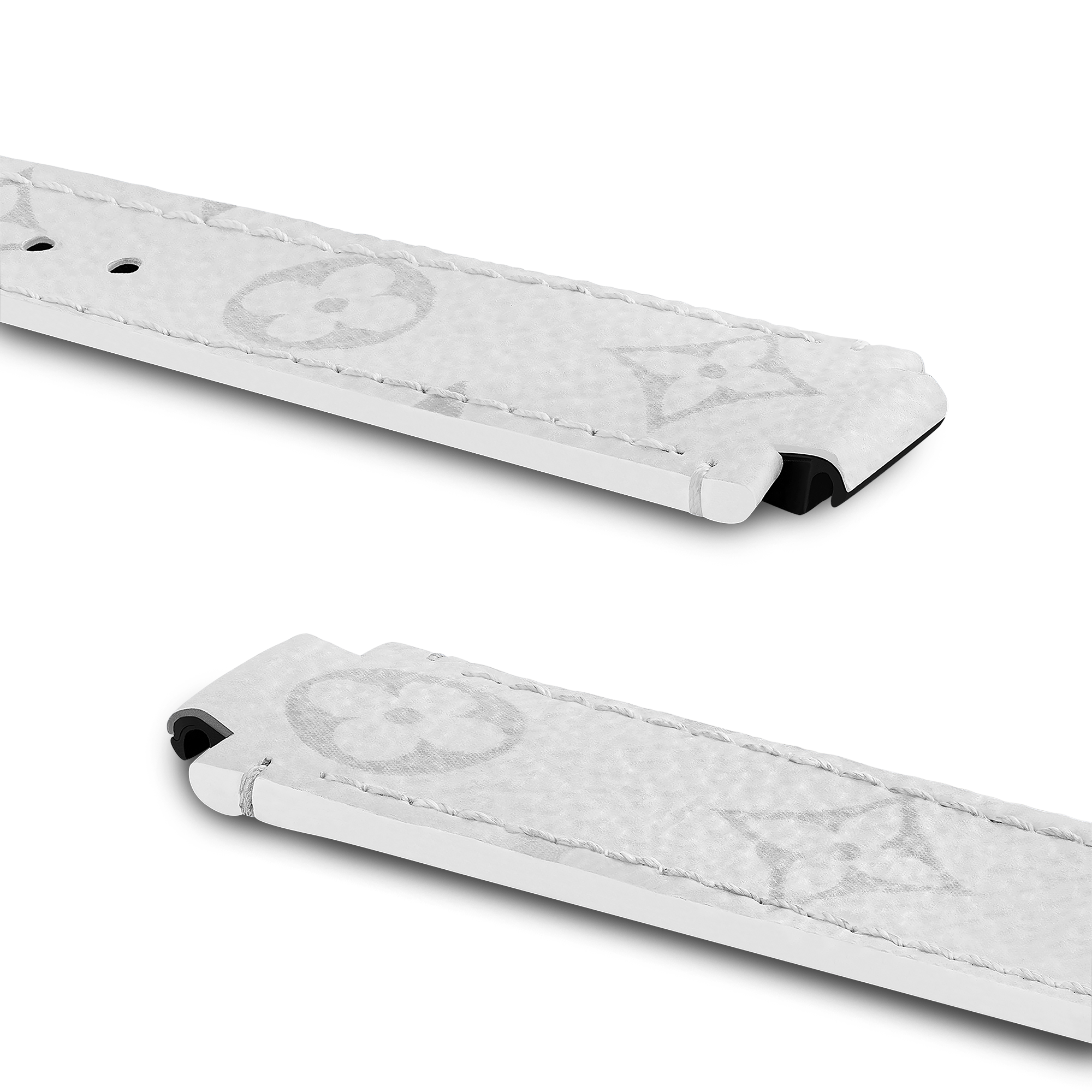 Tambour White Monogram 帆布錶帶  in 女士